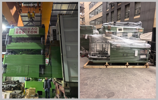 Отгрузка оборудования для формования и шлифовки меламиновой посуды завода Shunhao.
