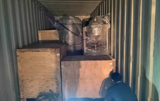 Отгрузка оборудования для производства меламиновой посуды завода Shunhao.